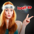 Light Up LED Headband w/ Flashing LED's - White